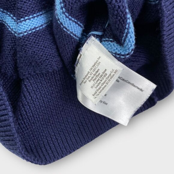 Brooks Brothers Sweater Mens Extra Large 346 Striped Blue Supima Cotton Pullover - Picture 7 of 12